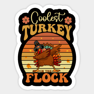 Boys Thanksgiving Shirt For Kids Toddlers Coolest Turkey Sticker